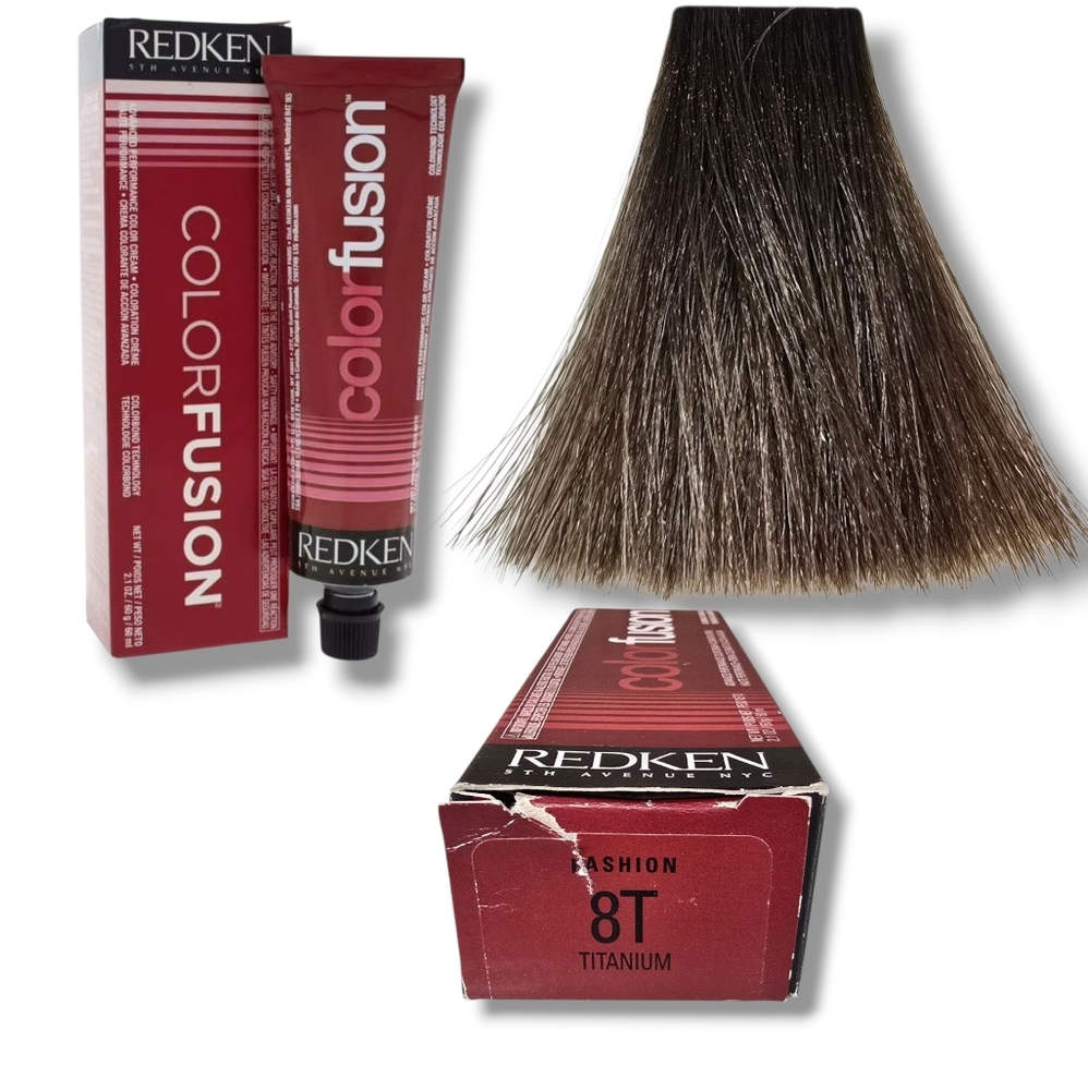 Redken Color Fusion Permanent Hair Color Cream 60 ml/2 oz 8T Titanium